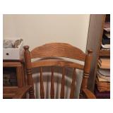 Solid Wood Swivel Bar Armchair with Metal Footrest