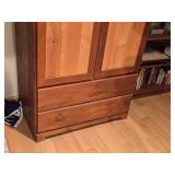 Wood Armoire 2-door/2-drawer/2-shelf