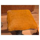 Victorian style Piano Stool with Gold Velvet Cushion and Cast Iron Base