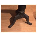 Victorian style Piano Stool with Gold Velvet Cushion and Cast Iron Base