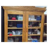 Glass Door Wood Kitchen Hutch 4-door/2-drawer/6-shelf