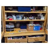 Glass Door Wood Kitchen Hutch 4-door/2-drawer/6-shelf