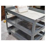 Rolling Metal Utility Cart 3-tier