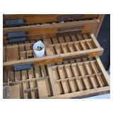 Vintage Wood Flat File Cabinet with Custom Drawers by Hamilton Manufacturing
