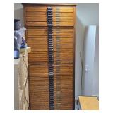 Vintage Wood Flat File Cabinet by Hamilton Manufacturing
