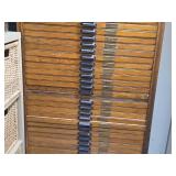 Vintage Wood Flat File Cabinet by Hamilton Manufacturing