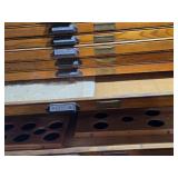 Vintage Wood Flat File Cabinet by Hamilton Manufacturing