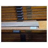 Vintage Wood Flat File Cabinet by Hamilton Manufacturing
