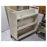 Rolling Metal Book Cart