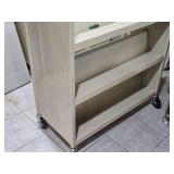 Rolling Metal Book Cart