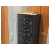 Wood 13-Drawer Cabinet with Lower Cupboard