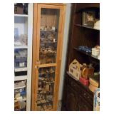 Glass Door Wood Curio Cabinet with (7) Glass Shelves
