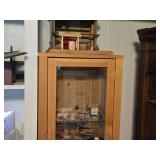 Glass Door Wood Curio Cabinet with (7) Glass Shelves