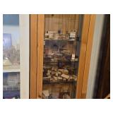 Glass Door Wood Curio Cabinet with (7) Glass Shelves