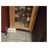 Glass Door Wood Curio Cabinet with (7) Glass Shelves