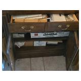 Lighted Wood Display Cabinet with Lower Storage and Drawer