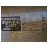 Rubbermaid 400-lbs Rolling Service Cart 2-shelf 4520