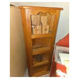 Wood Corner Display Shelf with 3-shelves
