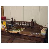 Vintage Roll-Top Wood Office Desk