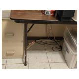 Wood Top / Metal Frame Folding Table