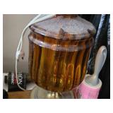Americana Style Table Lamp with Brass American Eagle Figure 38"
