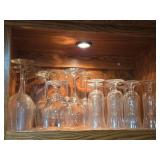 Lot of (1 Cupboard) Glass Stemware - Champagne, Wine, Dessert, Cocktails