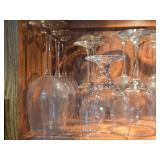 Lot of (1 Cupboard) Glass Stemware - Champagne, Wine, Dessert, Cocktails