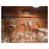 Lot of (1 Cupboard) Glass Stemware - Champagne, Wine, Dessert, Cocktails