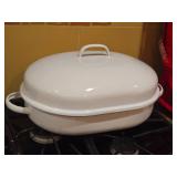 Metal Roasting Pan with Lid 22" x 13" x 8"
