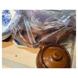 Lot of (1 Cupboard) Plates, Trays, Serving Trays, Lazy Susan, Shakers,