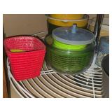 Lot of (1 Cupboard) Serving Bowls, Cake Molds, Measuring Cups, Pitchers, Assorted Containers