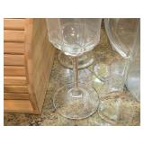 Lot of (5) Porsgrund Hearts & Pines (Norway) - Wine Goblets (x3), Pitchers (x2)
