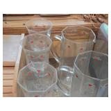 Lot of (5) Porsgrund Hearts & Pines (Norway) - Wine Goblets (x3), Pitchers (x2)