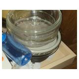 Lot of (1 Cupboard) Glass Bowls, Lids, Small Kitchen Appliances, Food Processor