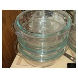 Lot of (1 Cupboard) Glass Bowls, Lids, Small Kitchen Appliances, Food Processor