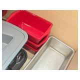 Lot of (1 Drawer) Baking Pans, Muffin Tins, Car themed Mold (assorted)