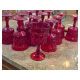 Lot of (13) Noritake Ruby Red Wine Glasses