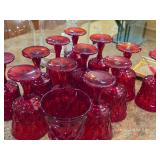 Lot of (13) Noritake Ruby Red Wine Glasses