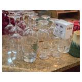 Lot of (17) Glasswares - Wine Glasses (x6), Brandy Snifter (x4), Glasses (x7)