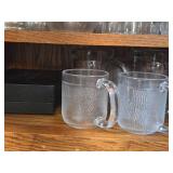 Lot of (2 Shelves) Wine Glasses, Brandy Glasses, Beer Glasses and Tumbler Glasses