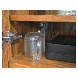 Lot of (2 Shelves) Wine Glasses, Brandy Glasses, Beer Glasses and Tumbler Glasses