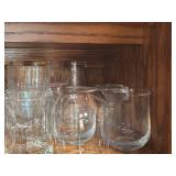 Lot of (1 Shelf) Tumbler Glasses and Tall Glasses