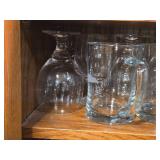 Lot of (1 Shelf) Beer Mugs, Brandy Snifters, Tumblers