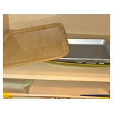 Lot of (1 Cupboard) Serving Trays, Casserole Dishes, Pastryirami