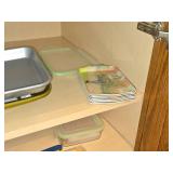 Lot of (1 Cupboard) Serving Trays, Casserole Dishes, Pastryirami