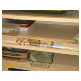 Lot of (1 Cupboard) Serving Trays, Casserole Dishes, Pastryirami