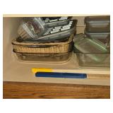 Lot of (1 Cupboard) Serving Trays, Casserole Dishes, Pastryirami