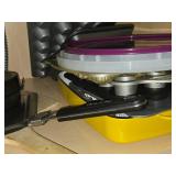 Lot of (1 Cupboard) Trays, Pans, Pizza Board, Deviled Egg Pan