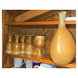 Lot of (1 Shelf) (13) Wine Goblets + Pitcher - Signed Jawel