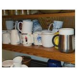 Lot of (1 Shelf) Coffee Mugs / Cups (assorted)